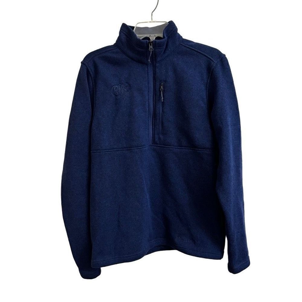 MARMOT Womens Drop Line 1/2 Zip Fleece Sweater Jacket Navy Blue Dr Pepper Medium